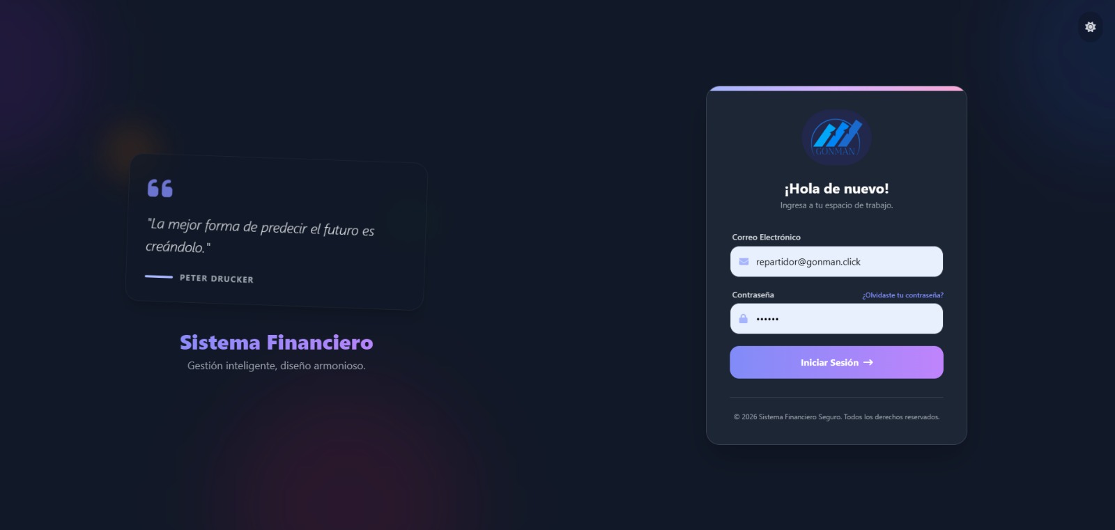 Gonman - Sistema de Gestión Financiera