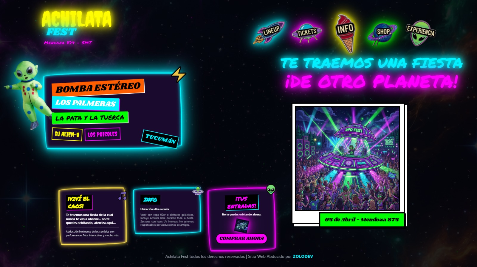 Sitio Web Achilata Fest